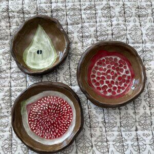 ceramic fruit trinket bowls